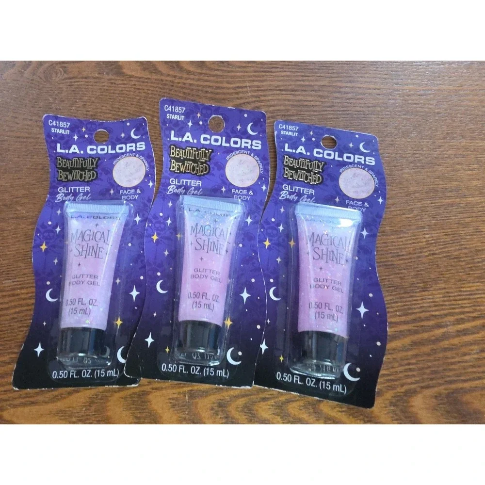 Lot Of 3‎ New LA Colors Beautifully Bewitched Glitter Body Gel